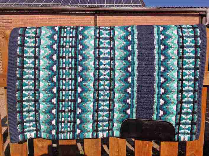 Western Show Blanket oversized türkis, glitzer