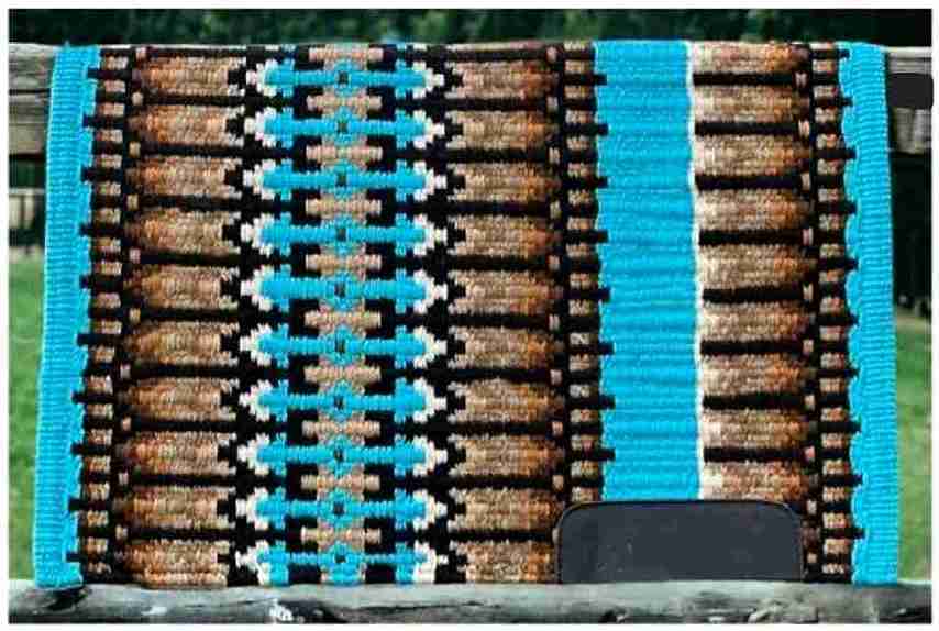 Western Show Blanket oversized türkis, glitzer